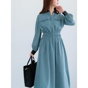 ワンピース バイカラーシャーリングワンピース