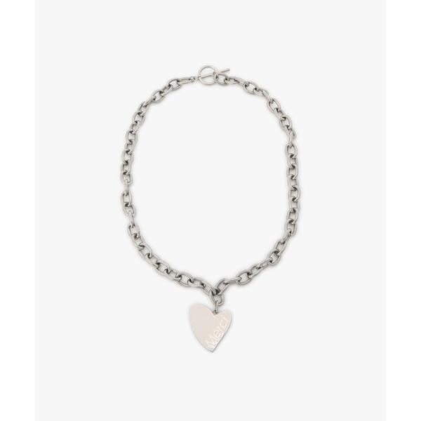 ネックレス メッセージ ハート チェーンネックレス ”Merci レディース