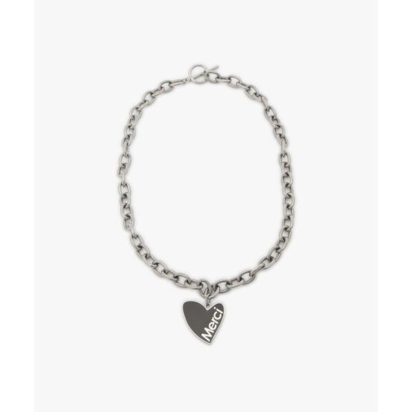 ネックレス メッセージ ハート チェーンネックレス ”Merci レディース