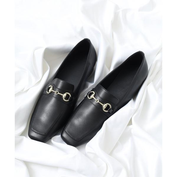 ローファー 「抗菌・防臭中敷き」ビットモチーフシンプルローファー レディース