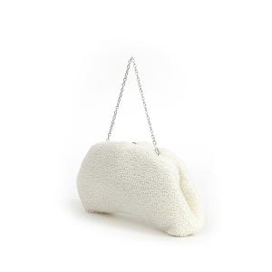 クラッチバッグ パーティーバッグ カシュカシュ cachecache / パール調ビーズ口金バッグ レディース