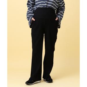 マタニティ 「産前・産後対応」マタニティ／リブフレアパンツ　639579
