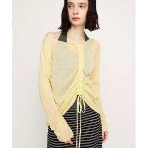 ニット セーター SHEER KNIT TOPS シアーニットトップス 春服 レディース