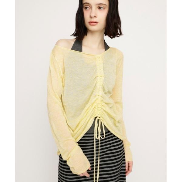 ニット セーター SHEER KNIT TOPS シアーニットトップス 春服 レディース