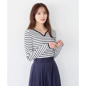 ニット セーター デザインネックリブニット639467 レディース