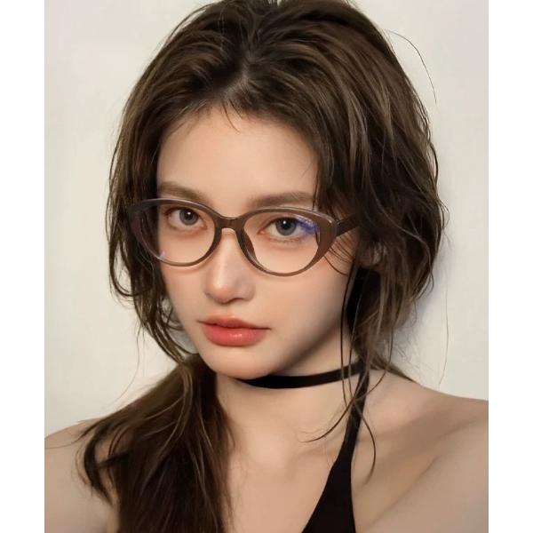 伊達メガネ メガネ 眼鏡 ユニセックスキャットアイ伊達メガネ レディース メンズ