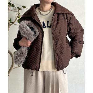 ダウンコート ダウンジャケット 襟付きエンボスダウン レディース