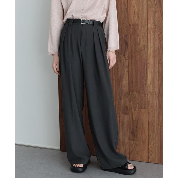 パンツ 「M・Lサイズ展開」ダブルタックスラックス レディース
