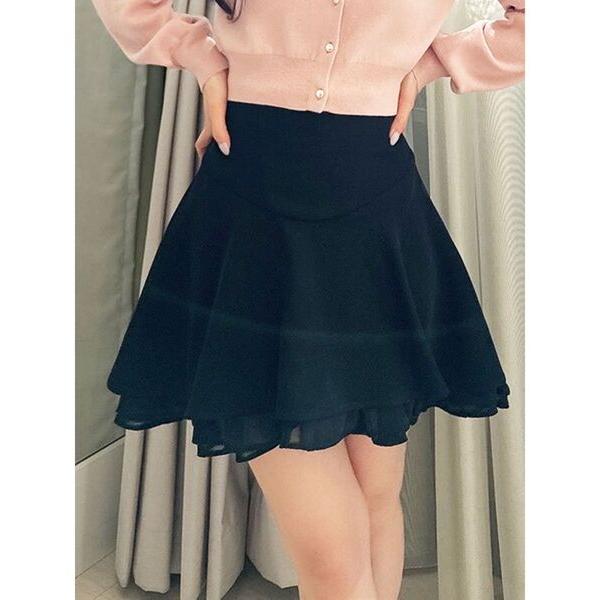 スカート アシンメトリーフレアミニスカート