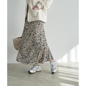 スカート ダルメシアン柄細プリーツスカート
