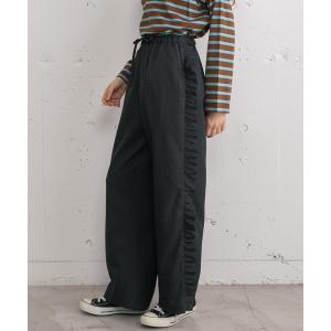パンツ サイドフリルイージーパンツ レディース