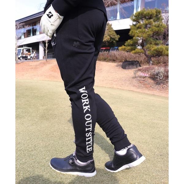 スウェットパンツ ジャージ (RM)「LUXE/R GOLF」ストレッチ ポンチ コード刺繍 ジョガ...