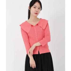 ニット セーター エリシアストレッチ_抜け衿風リブニット レディース