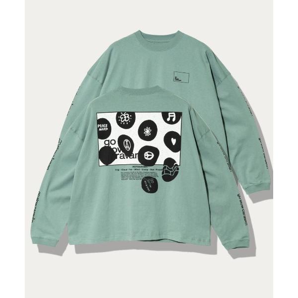 tシャツ USA/C スクエアLOGO バックプリント ミドルLSTEE W レディース