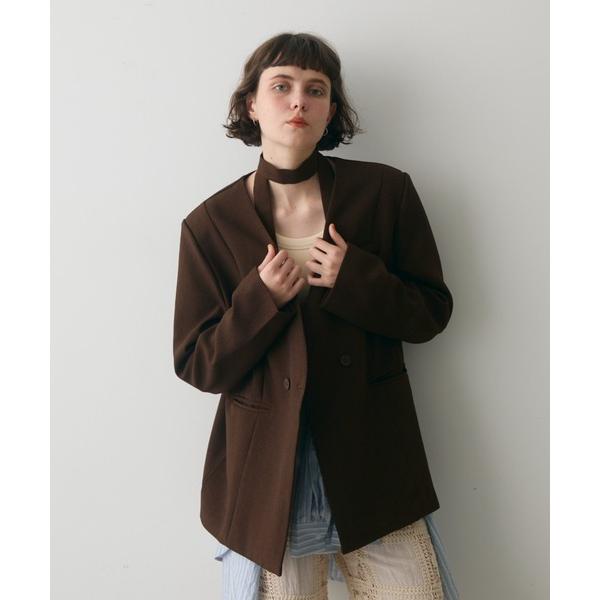 ジャケット ノーカラージャケット ribbon no collar jacket / リボン付きノー...