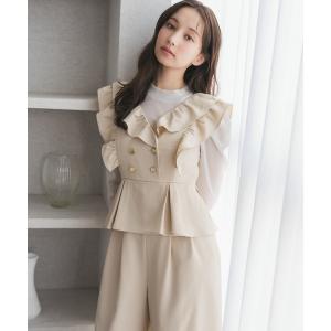 オールインワン 2026春夏新作 フリルコンビネゾン レディース