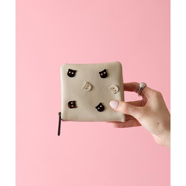 二つ折り 二つ折り財布 財布 「HASHIBAMI」猫ハーフウォレット レディース