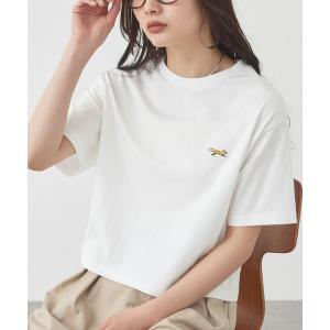 tシャツ PENNEYS/ペニーズ 別注 THE FOX ロゴ ワンポイント刺繍 ショート丈 半袖Tシャツ レディース