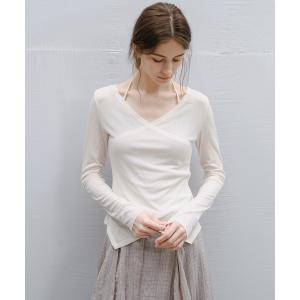 tシャツ 「tageechita」ラップネック 長袖カットソー レディース メンズ