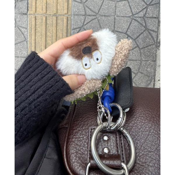 キーホルダー 「 Sowel. / ソエル 」 ふわふわ マーブル 犬 キーホルダー #