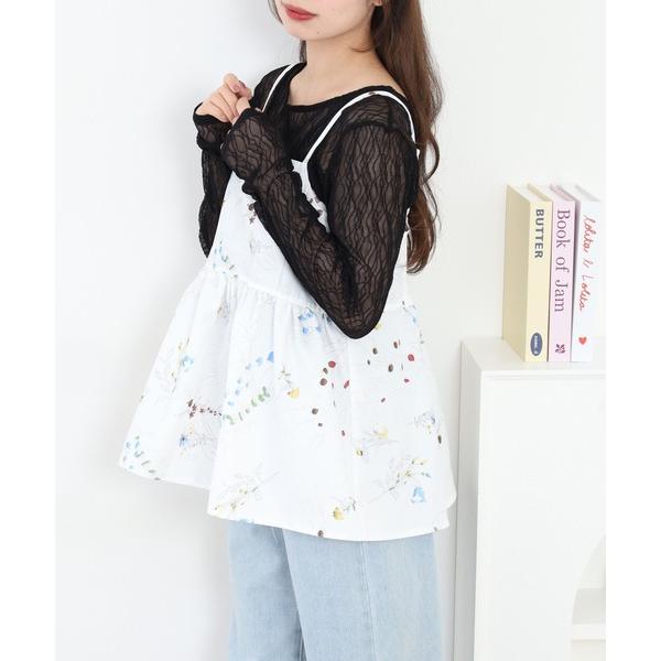 花柄プリントビスチェ レディース