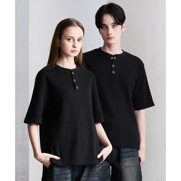 ヘンリーネック tシャツ 速乾 「CLEL」Functional Thermal Henley Ne...