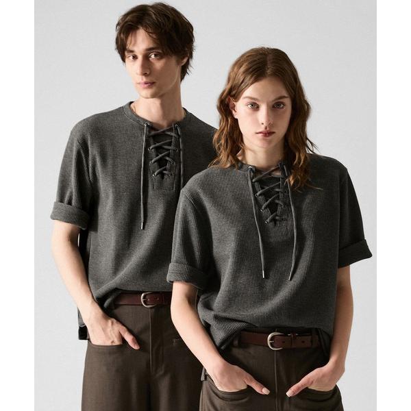 tシャツ 速乾 「CLEL」Functional Thermal Lace-Up Short Sle...