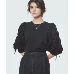 ニット セーター エレナポリー_シャーリングスリーブニット レディース