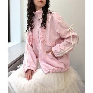 ブルゾン アウター フリルナイロンブルゾン レディース