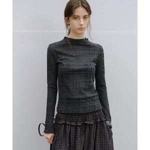 tシャツ 「tageechita」チェックレース シアートップス レディース