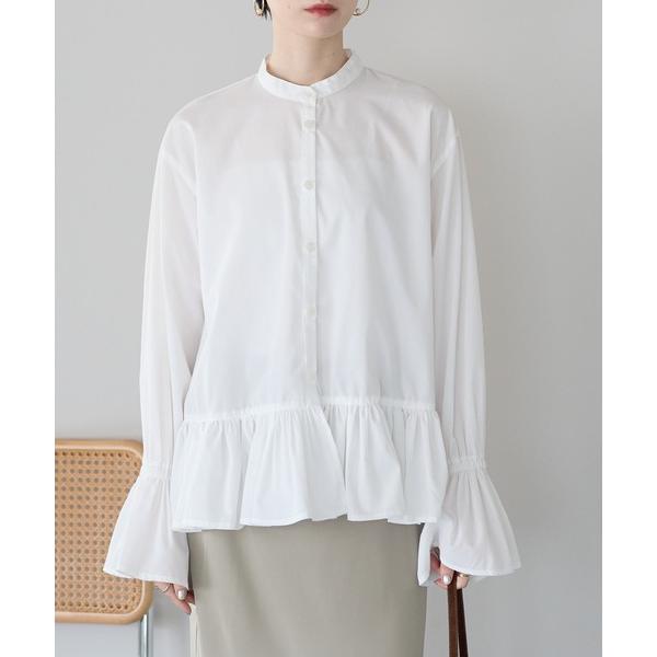 ブラウス シャツ 裾フリルブラウス レディース
