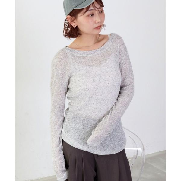 tシャツ MIXカラーシースルートップス レディース