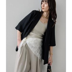 ジャケット テーラードジャケット 「2サイズ展開」「新色を加えて今年も登場！」ハーフスリーブジャケット レディース