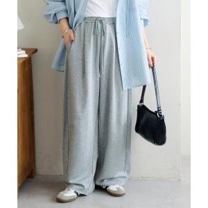 パンツ リヨセルブレンドスウェットライクイージーパンツ レディース