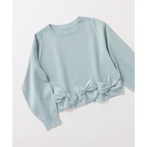 ニット セーター ポーツポリー_ランダムリボンヘムニット レディース