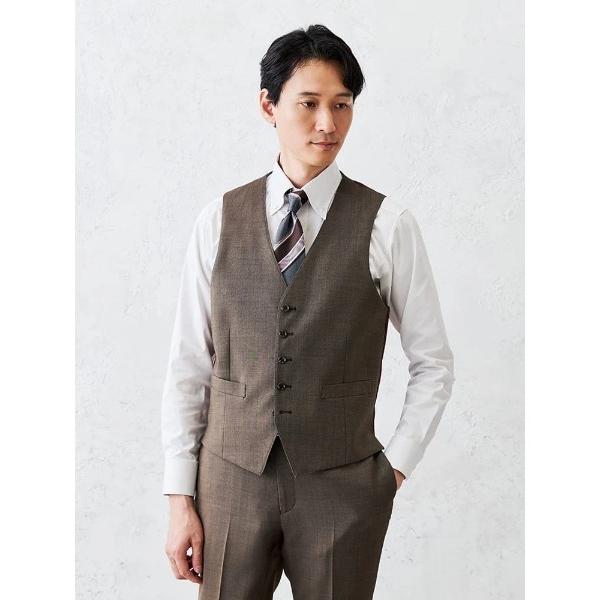 ベスト ジレ デニムライクウールベスト「セットアップ対応」 メンズ