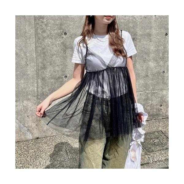 キャミソール シアーチュールキャミソール