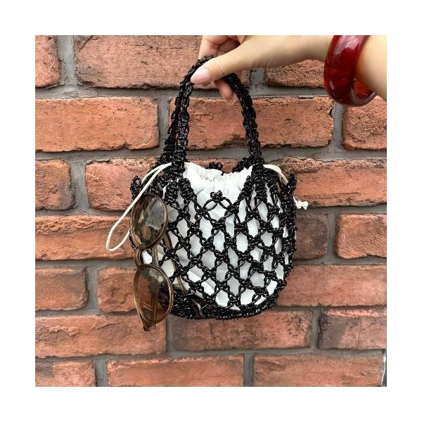 ハンドバッグ メッシュミニバッグ