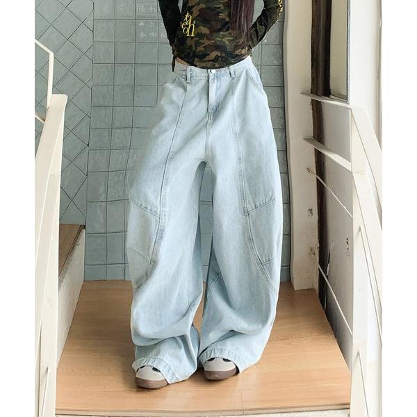 ジーンズ デニム デニムパンツ バギー ルーズデニムパンツ レディース