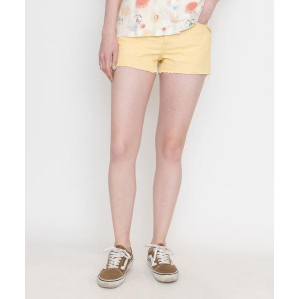 「Levi's」 ショートパンツ 24inch イエロー レディース