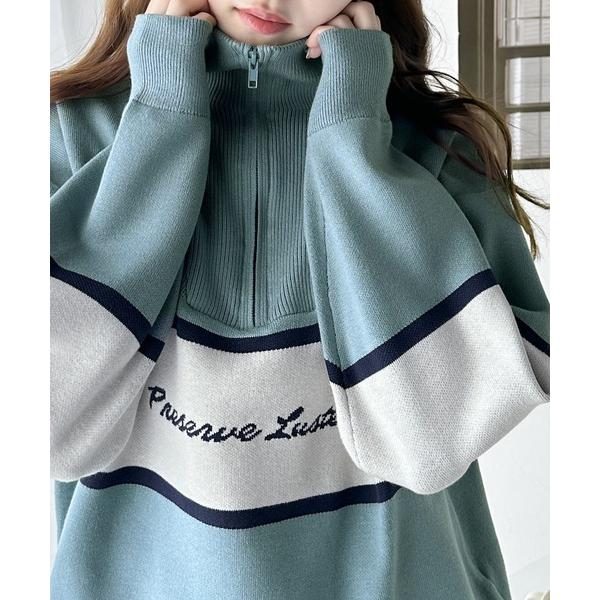 「Java」 長袖ニット X-LARGE ブルー レディース