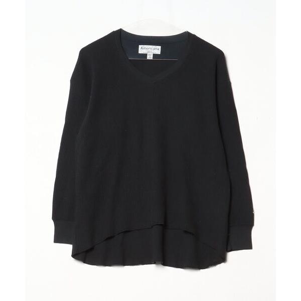 「AMERICANA」 長袖カットソー - ブラック レディース