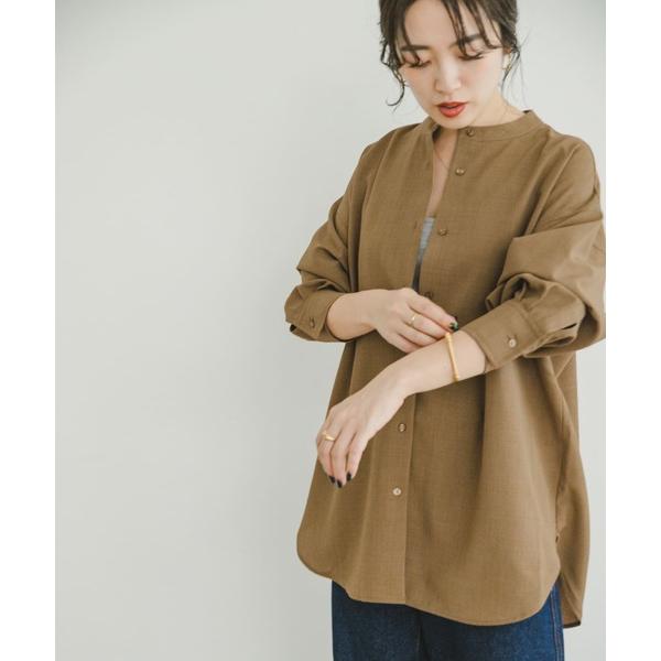 「ITEMS URBANRESEARCH」 長袖ブラウス FREE モカ レディース