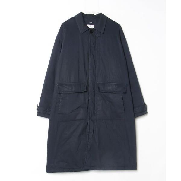 「SHIPS」 ステンカラーコート LARGE ネイビー メンズ