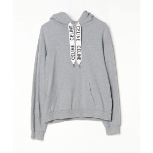「CELINE」 プルオーバーパーカー S グレー レディース