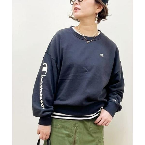 「Champion」 スウェットカットソー M ダークグレー レディース