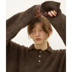 ポロシャツ ポロ 「LA PEAU DE GEM」foggy polo knit/フォギーポロニット レディース