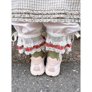 パンツ オリジナル苺ブレードレース使いドロワーズ レディース