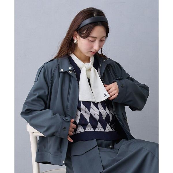 コート アウター スタンドカラートレンチジャケット レディース