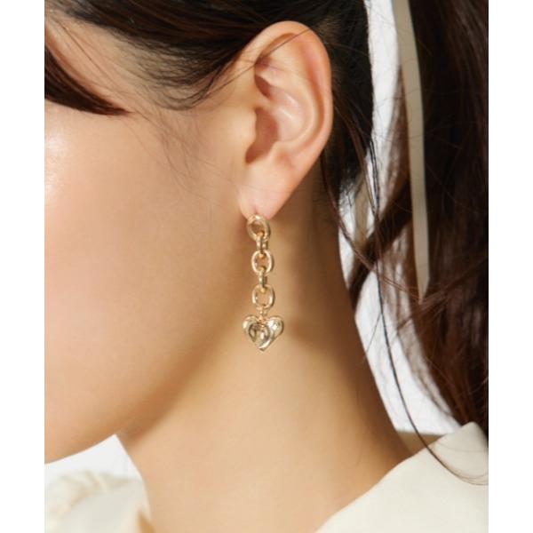 ピアス ニュアンスハートプレートピアス レディース